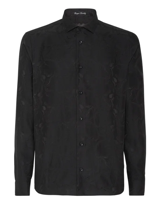 Jacquard Shirt Sugar Daddy Cut LS Skull