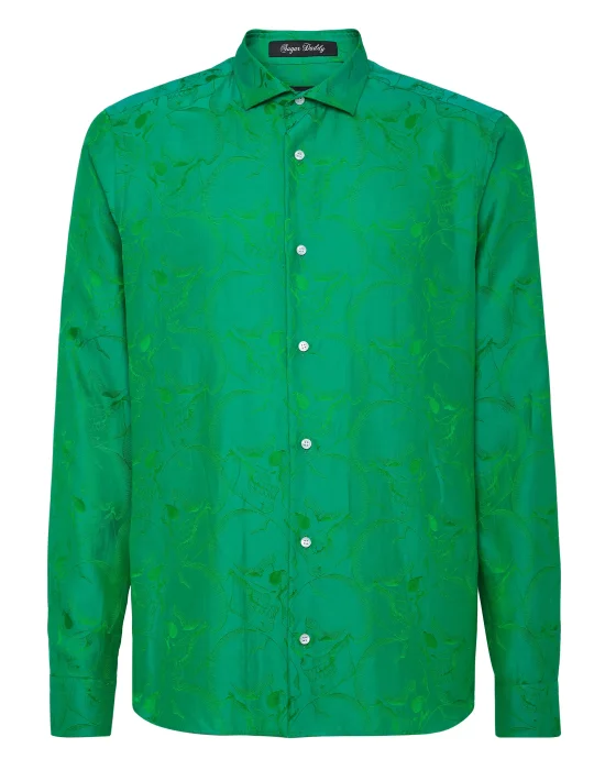 Jacquard Shirt Sugar Daddy Cut LS Skull
