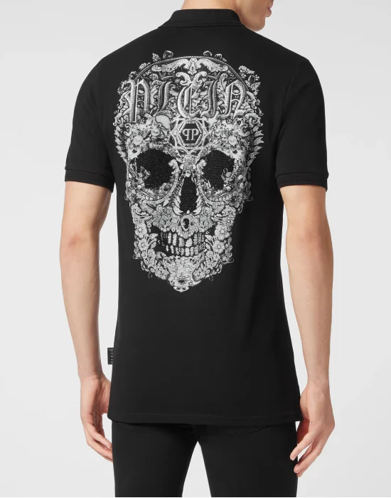 Slim Fit Polo shirt SS Baroque Skull