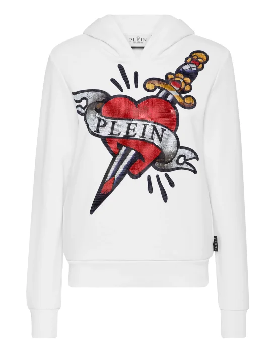 Cropped Hoodie Man Fit Love Tattoo