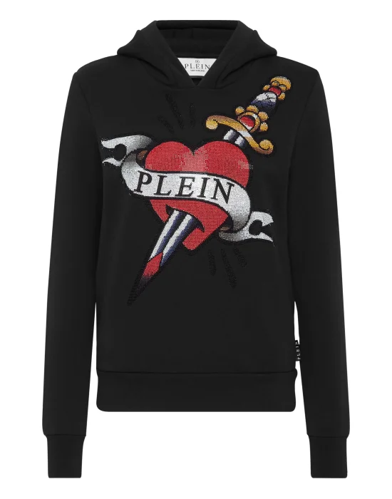 Cropped Hoodie Man Fit Love Tattoo
