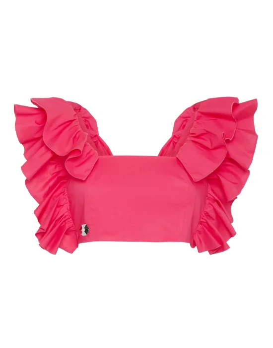 Volant Cropped Top