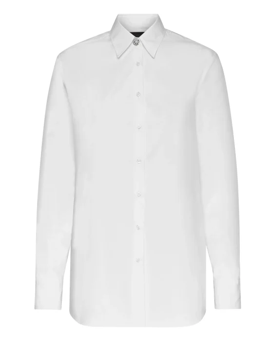 Popeline Shirt LS Crystal Skull