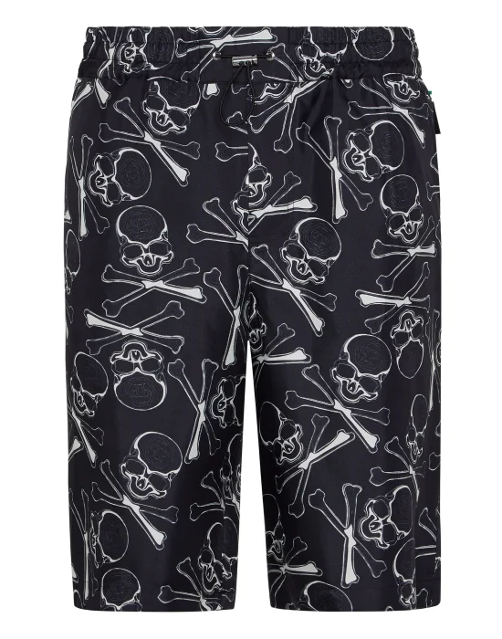 Silk Short Trousers Skull&Bones