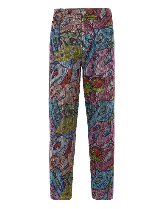 Denim Trousers Mom Fit Brooches