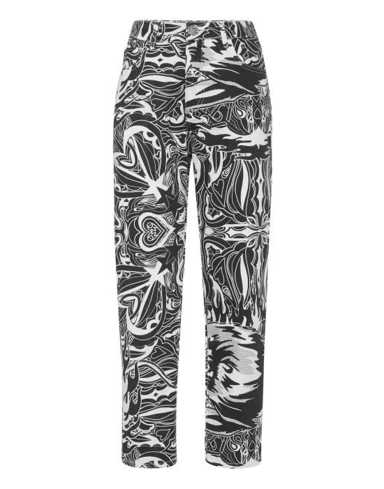 Denim Trousers Mom Fit Tribal Circus