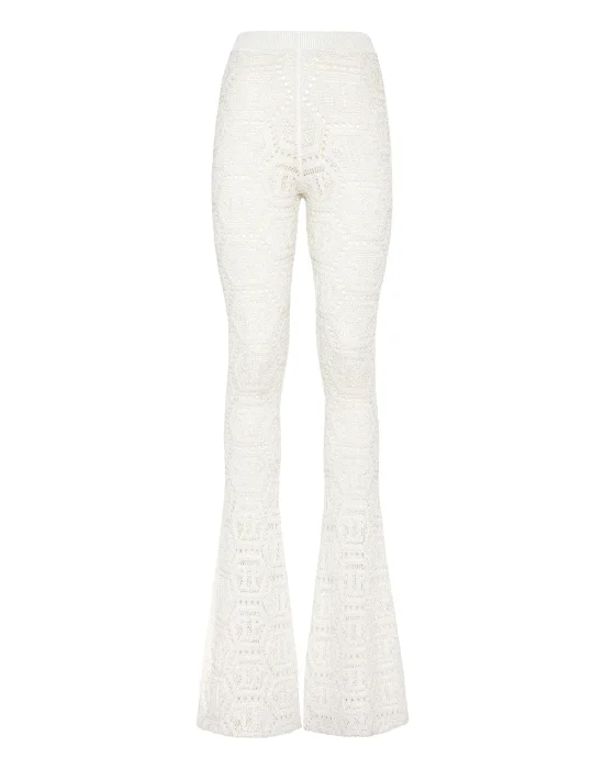 Lurex Knit Trousers Monogram