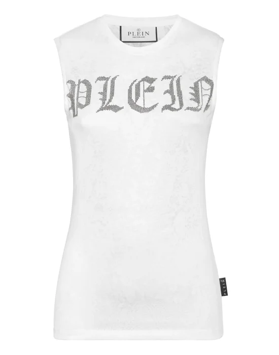 Tank Top with crystals Lace
