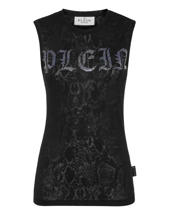Tank Top with crystals Lace
