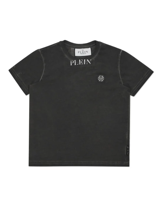 T-shirt Round Neck SS Basic Plein Old dye
