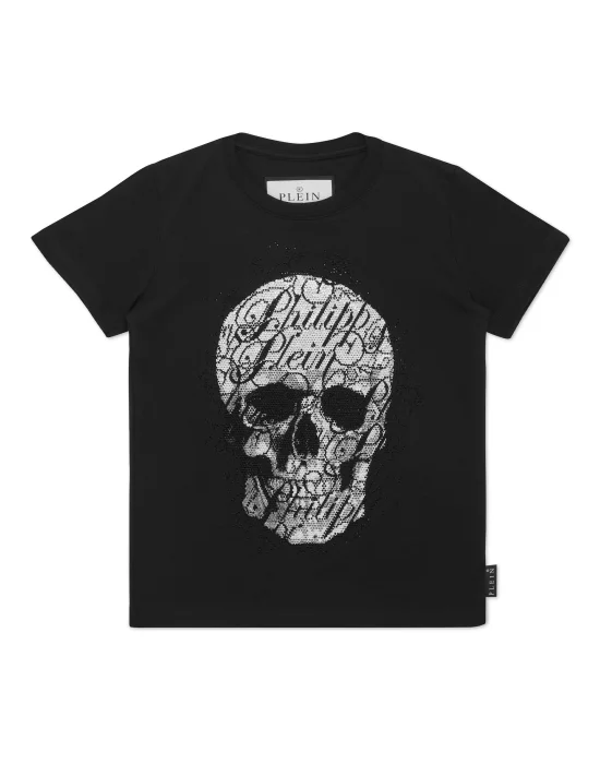 T-shirt Round Neck SS Coursive Skull