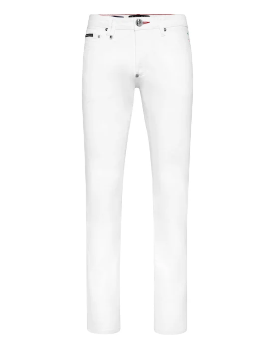 Denim Trousers Super Straight Cut Skulls