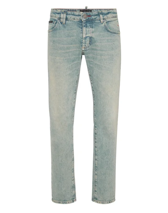 Denim Trousers Super Straight Cut 5 Pockets Signature