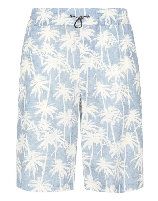 Short Trousers Cool Kid Fit Chambray Printed