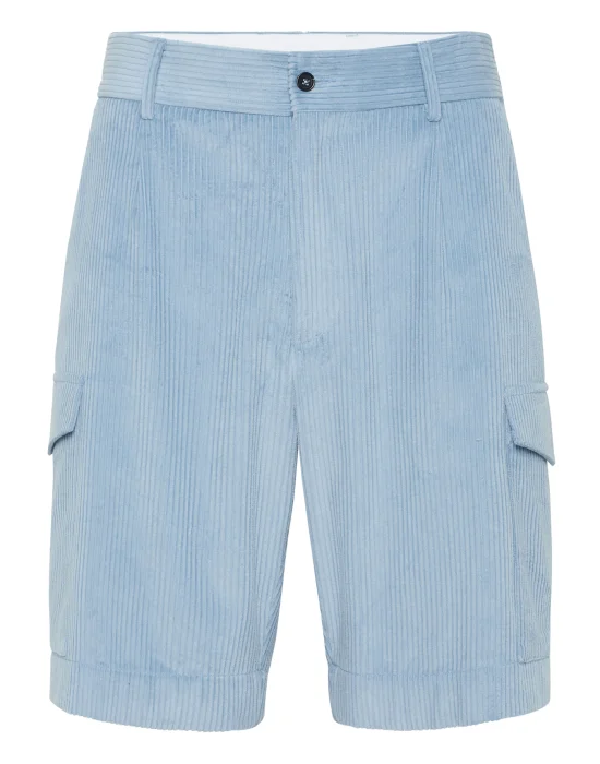 Velvet Gabardine Short Cargo Trousers Cool Kid Fit