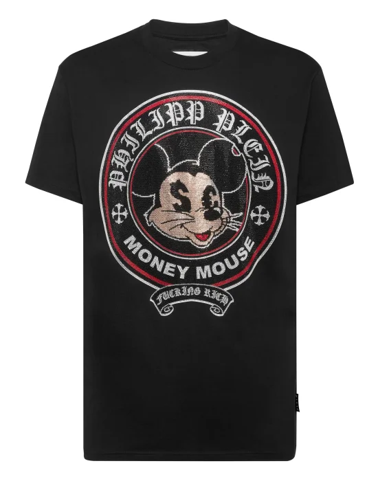 Jersey T-shirt Round Neck SS Strass Money Mouse