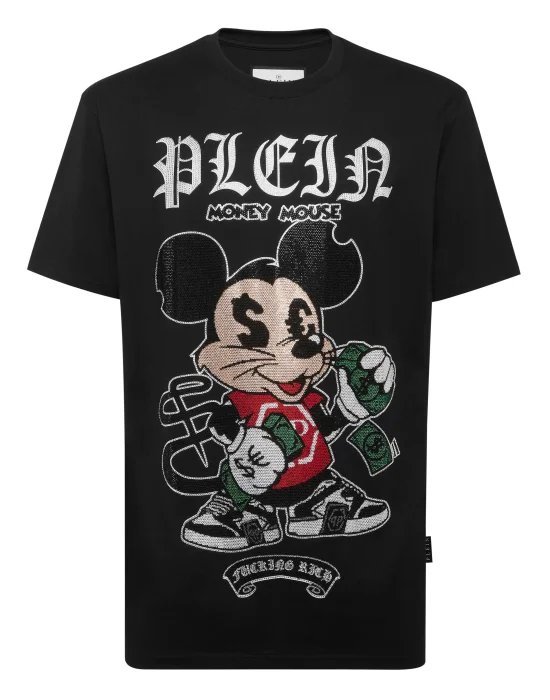 Jersey T-shirt Round Neck SS Strass Money Mouse