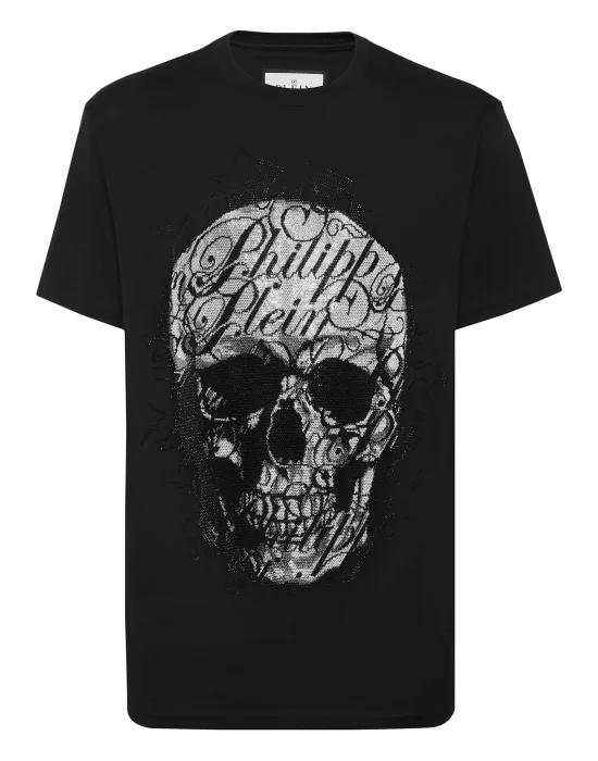 T-shirt Round Neck SS Skull Coursive