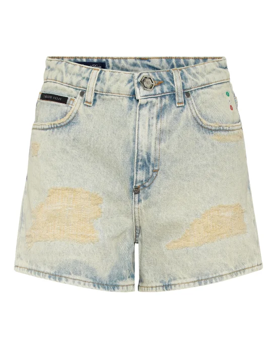 High Waist Vintage Denim Shorts