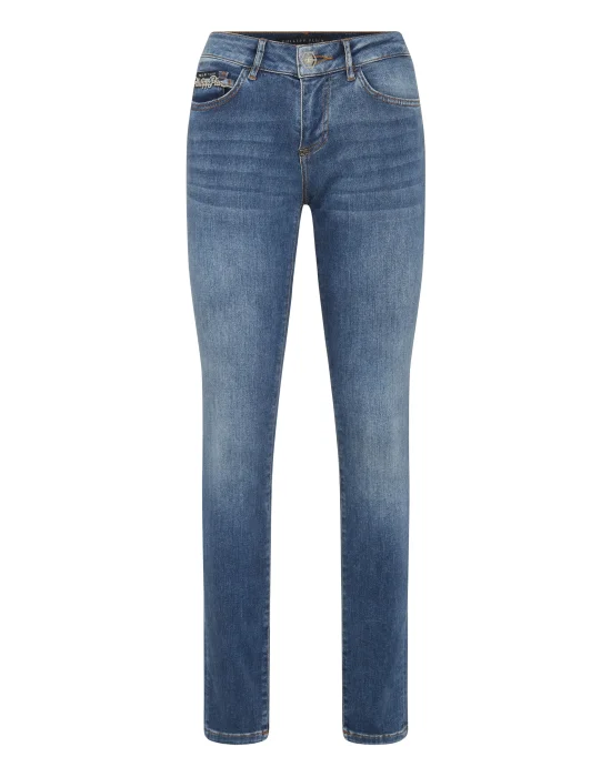 Denim Trousers Slim Fit Cherries