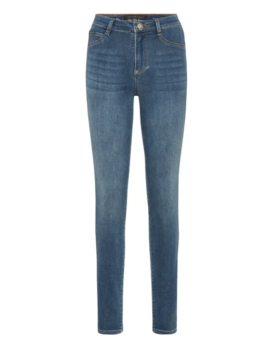 Denim High Waist Jegging Logo