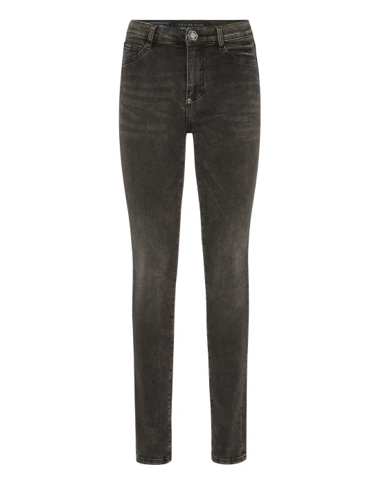 Denim High Waist Jegging Logo