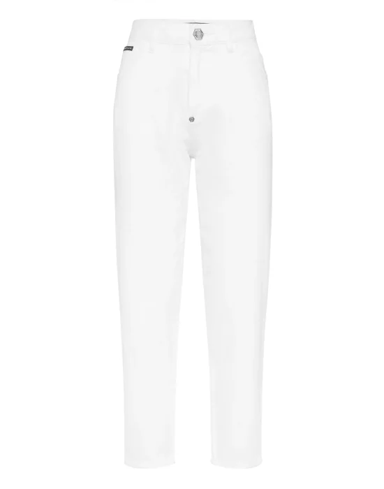 Denim Trousers Mom Fit Logo