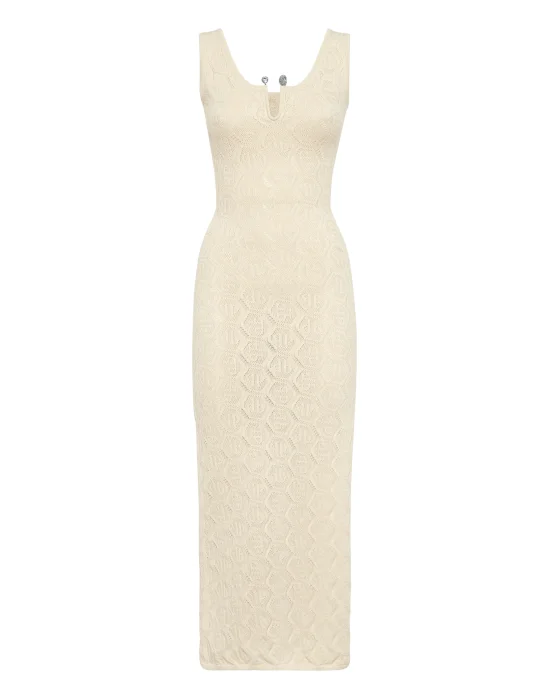 Viscose Long Dress Monogram