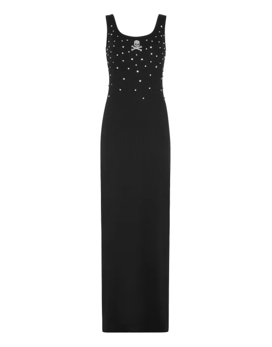 Jersey Rib Long Dress Stones