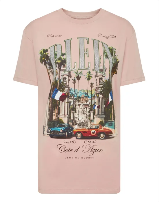 T-Shirt Sexy Pure Fit Vintage Racing Strass