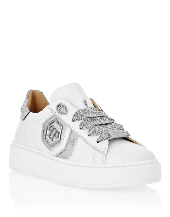 Leather Lo-Top Sneakers Hexagon