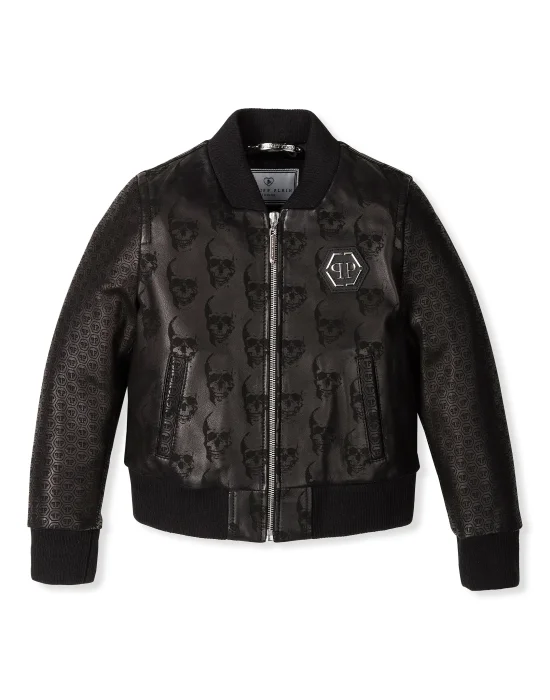 Leather Bomber "Embossed"