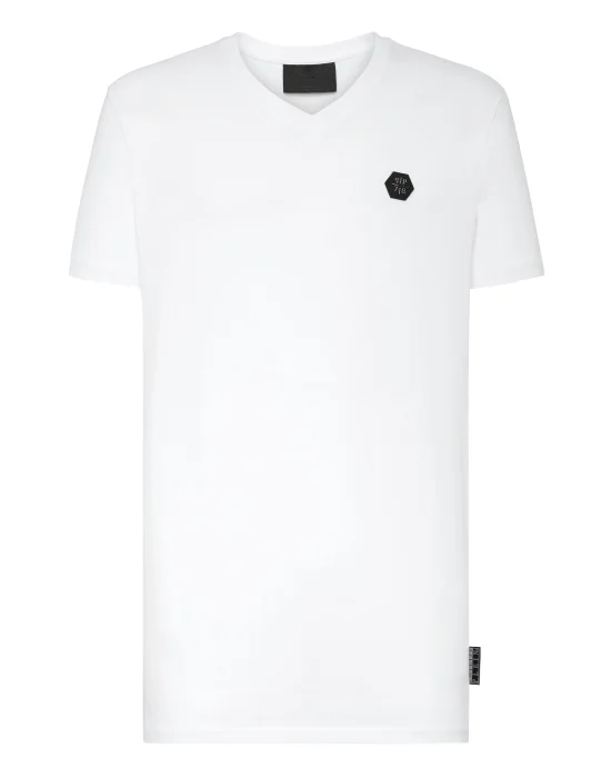 T-shirt V-Neck SS Allover skull