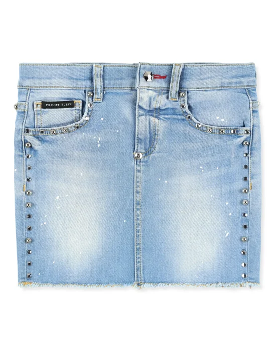 Denim Skirt Crystal