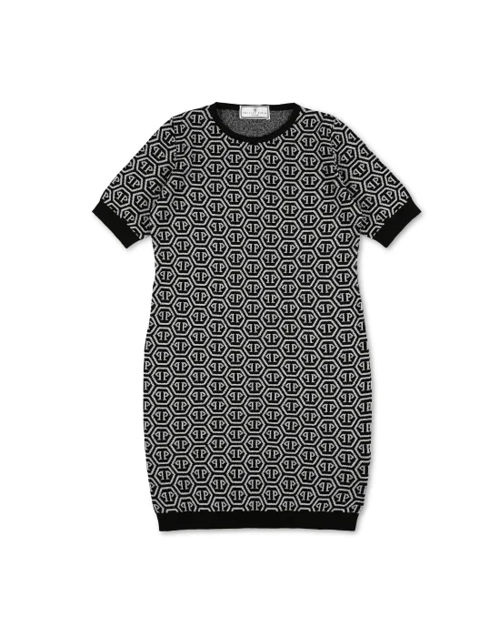 Knit Day Dress SS All over PP