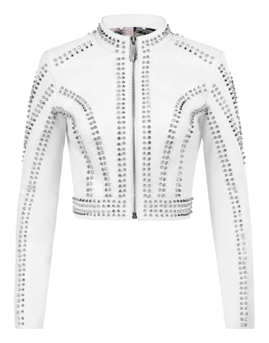 Leather Moto Jacket Studs