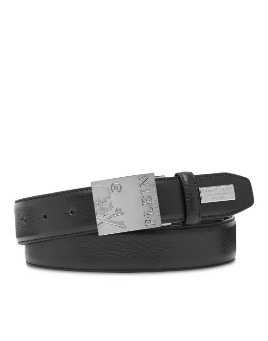 Leather Belt Skull and Plein