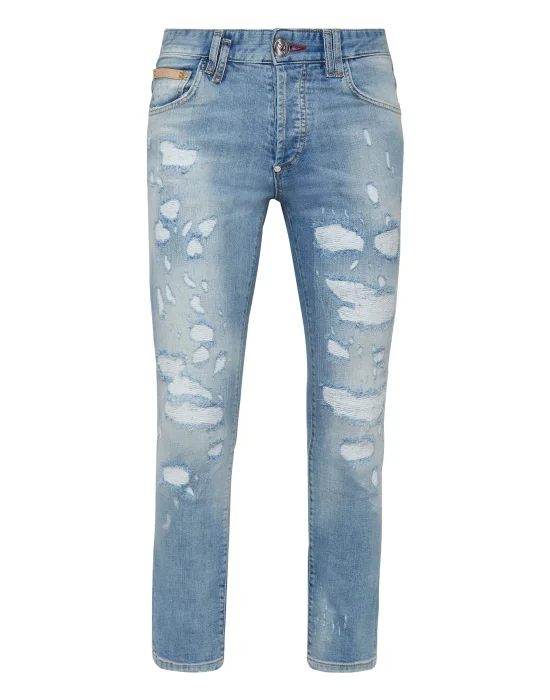 Denim Trousers Skinny Studs