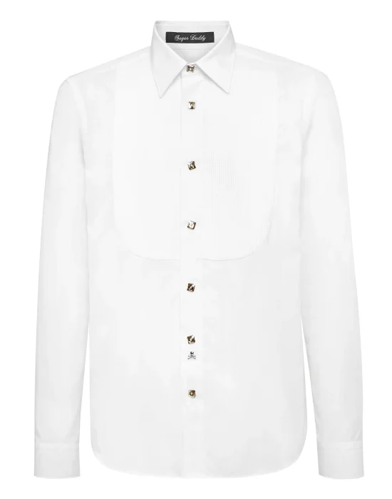 Cotton Shirt Smoking Cut LS Iconic Plein