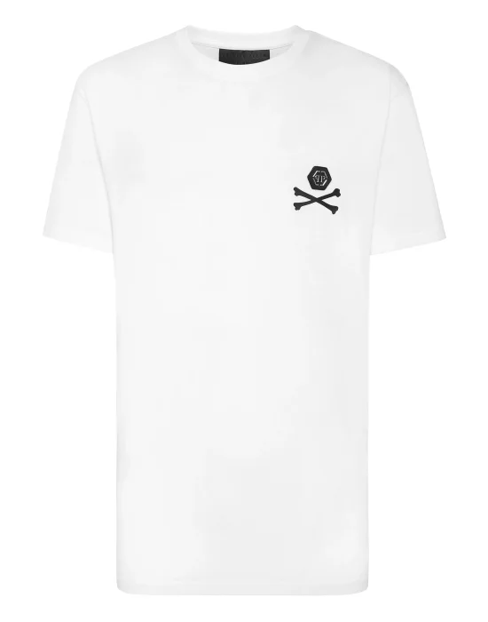T-shirt Round Neck SS Skeleton with Crystals