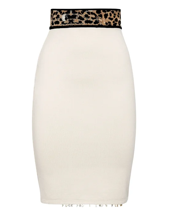 Knit Skirt Leopard