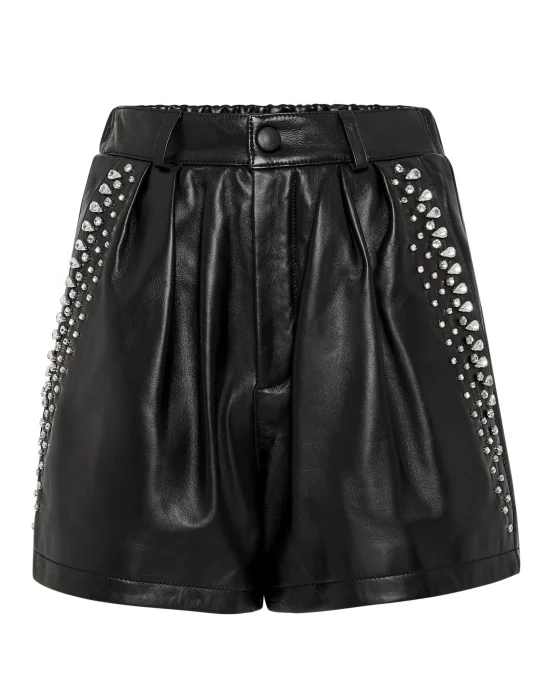 Leather Shorts Crystal
