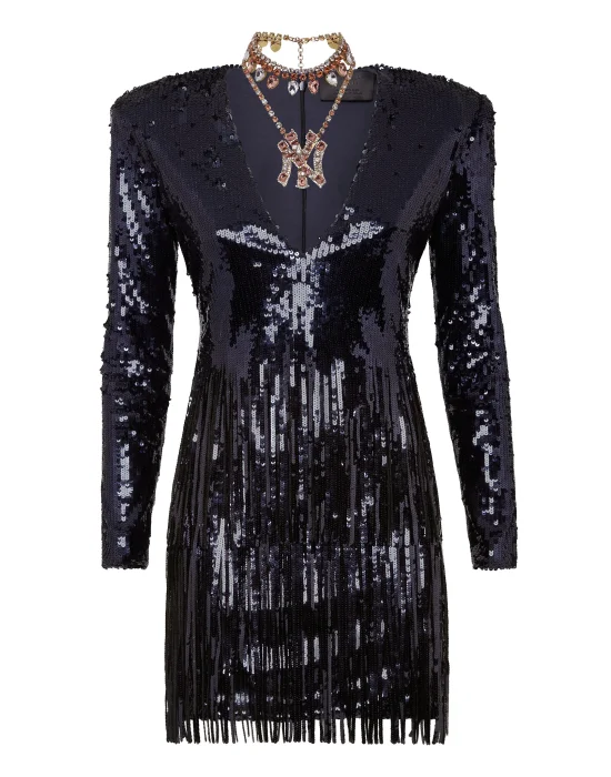 Short Dress Degradè Paillettes