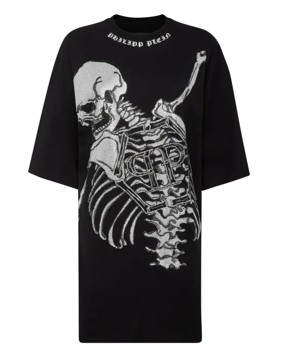 T-shirt Dress Skeleton with Crystals