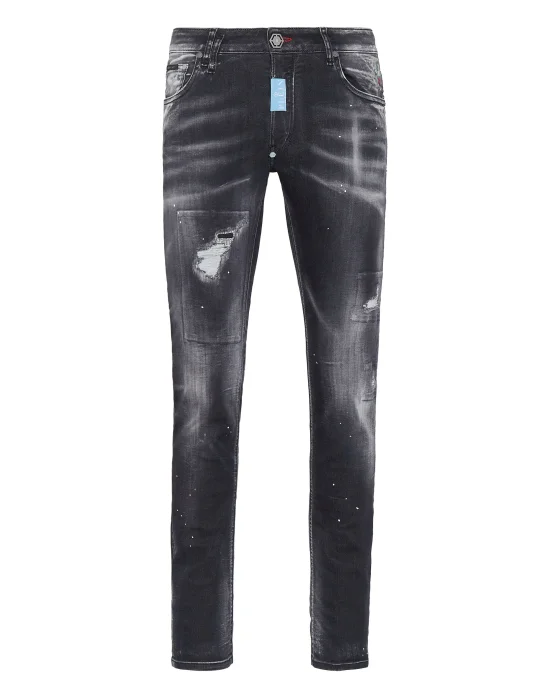 Denim Trousers Super Straight Cut Premium Hexagon