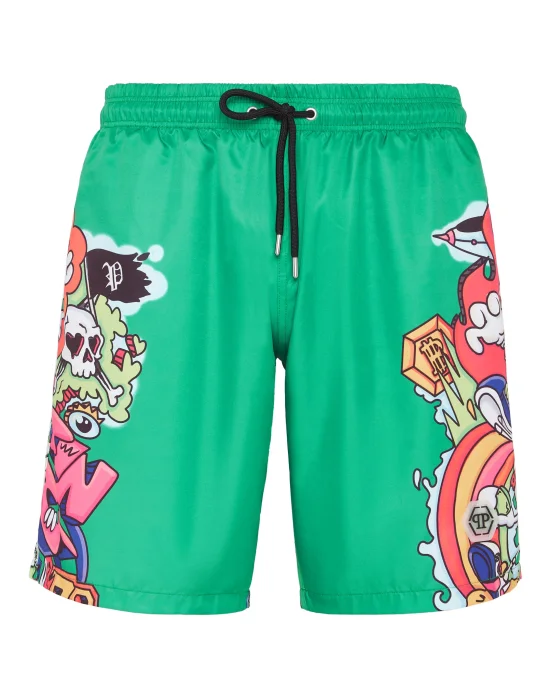 Swim-Trunks Skully Gang