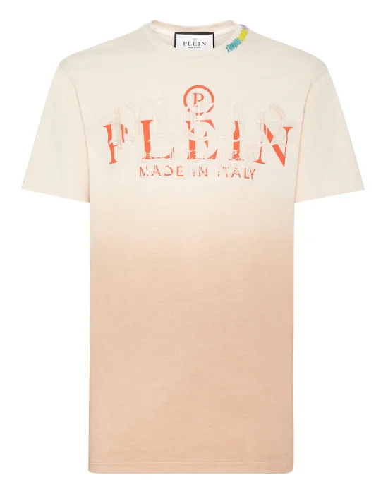 Hand Painted T-shirt Round Neck SS Gothic Plein
