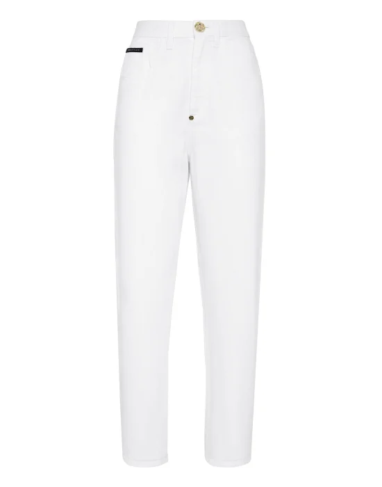 Denim Trousers Mom fit Hexagon