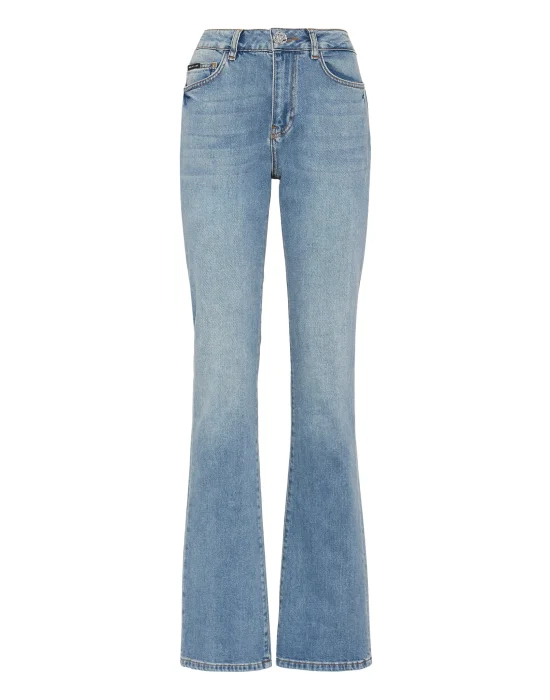 Denim Flare Trousers