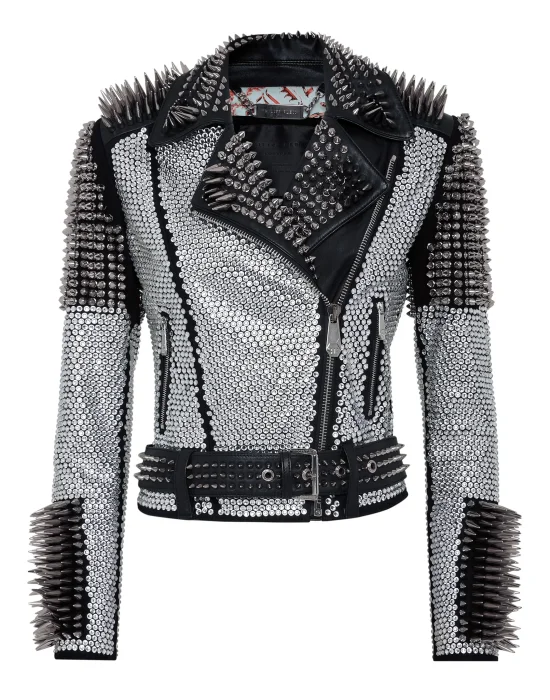 Leather Biker Jacket Studs